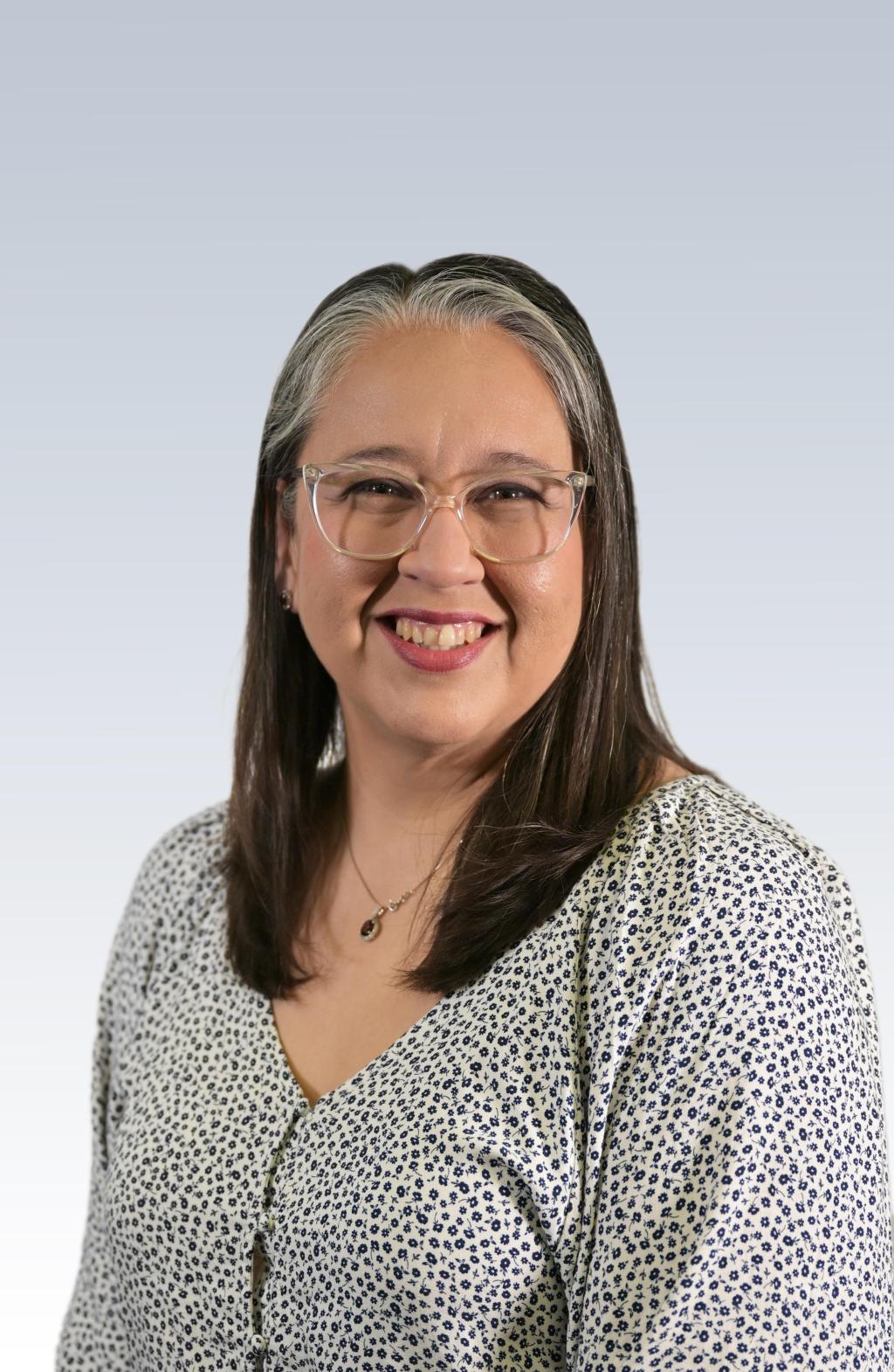 Picture of a female with a transparent backdrop.